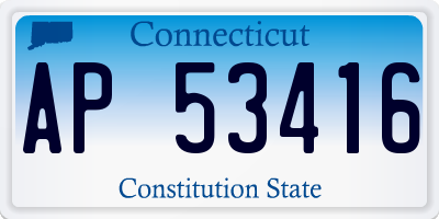 CT license plate AP53416
