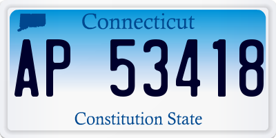 CT license plate AP53418