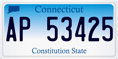 CT license plate AP53425