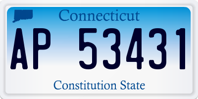 CT license plate AP53431