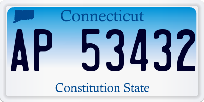 CT license plate AP53432