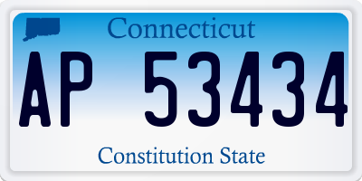 CT license plate AP53434