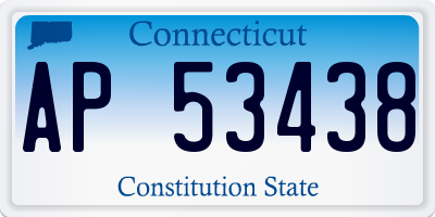 CT license plate AP53438
