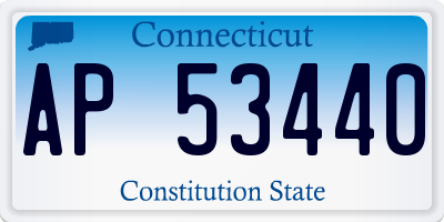 CT license plate AP53440