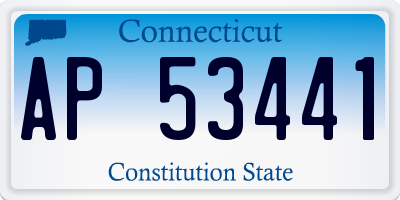 CT license plate AP53441