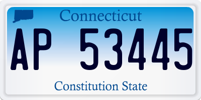 CT license plate AP53445