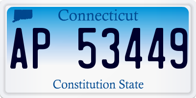 CT license plate AP53449