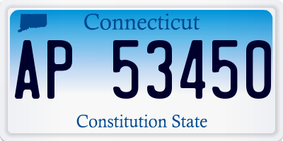 CT license plate AP53450