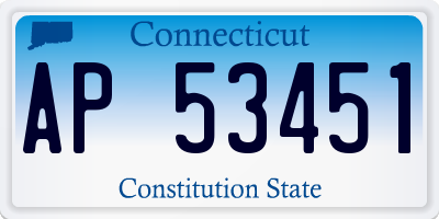 CT license plate AP53451