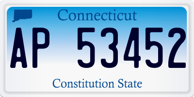 CT license plate AP53452