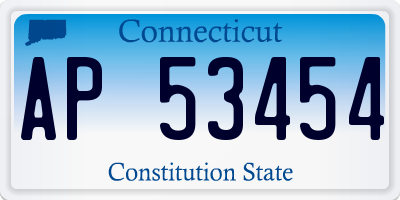 CT license plate AP53454