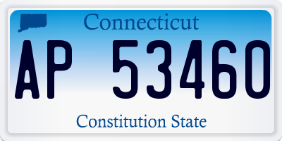 CT license plate AP53460
