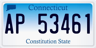 CT license plate AP53461