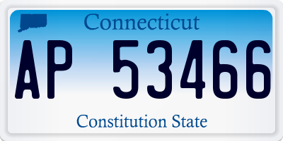 CT license plate AP53466