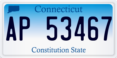 CT license plate AP53467
