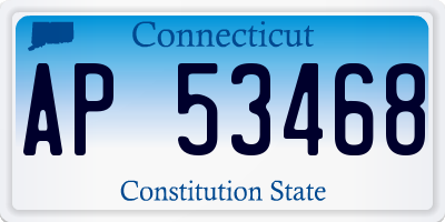 CT license plate AP53468