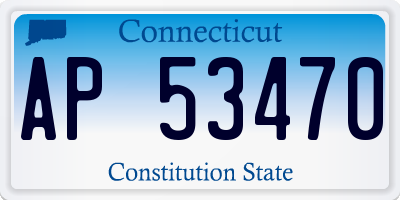 CT license plate AP53470