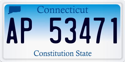 CT license plate AP53471