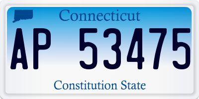CT license plate AP53475