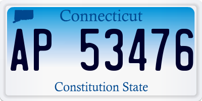 CT license plate AP53476