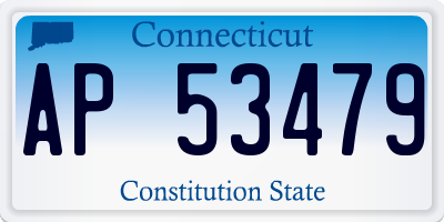 CT license plate AP53479