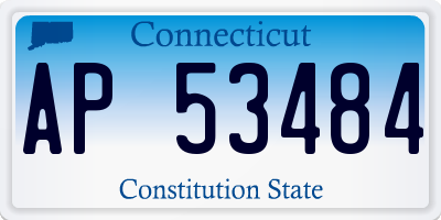 CT license plate AP53484