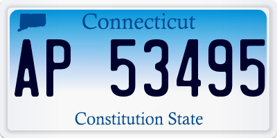 CT license plate AP53495