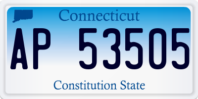 CT license plate AP53505