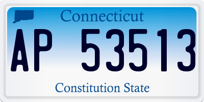 CT license plate AP53513