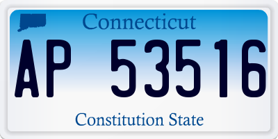 CT license plate AP53516