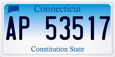 CT license plate AP53517