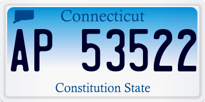 CT license plate AP53522