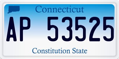 CT license plate AP53525