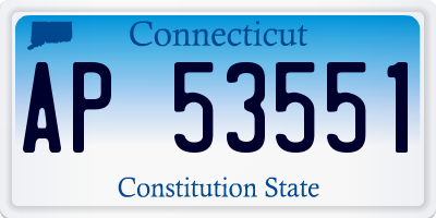 CT license plate AP53551