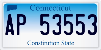 CT license plate AP53553