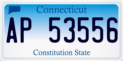 CT license plate AP53556