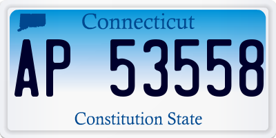 CT license plate AP53558