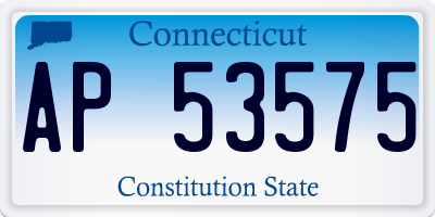 CT license plate AP53575