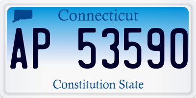 CT license plate AP53590