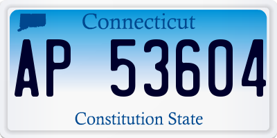 CT license plate AP53604
