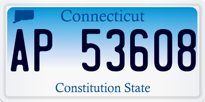 CT license plate AP53608