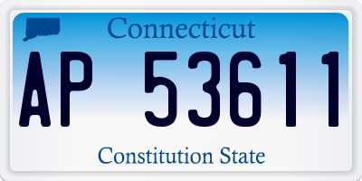 CT license plate AP53611