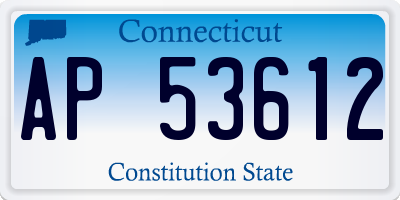 CT license plate AP53612