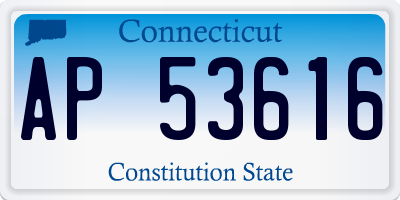 CT license plate AP53616