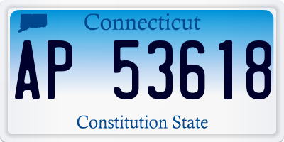 CT license plate AP53618