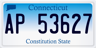 CT license plate AP53627