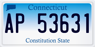 CT license plate AP53631