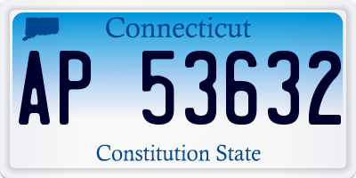 CT license plate AP53632