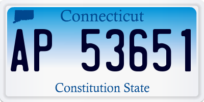 CT license plate AP53651