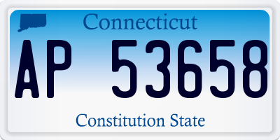 CT license plate AP53658